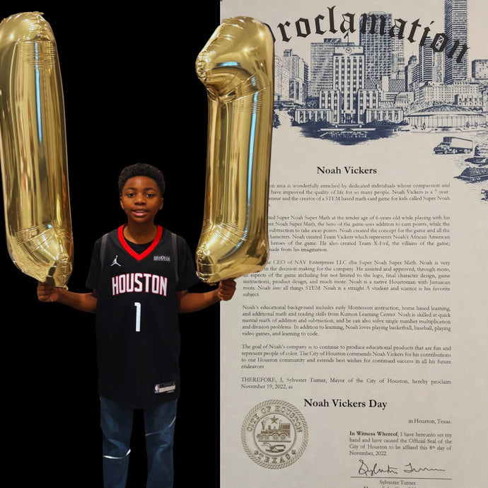 Celebrating Our Young Math Genius & Houston’s Mayor-Proclaimed Noah Vickers Day